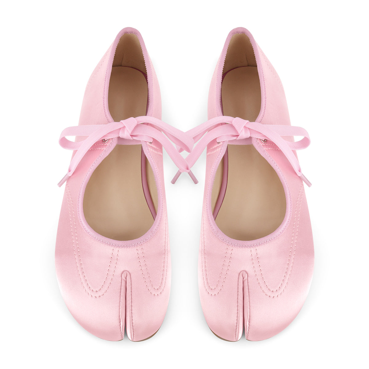 Womens Lace Up Split Toe Flats Mary Jane Tabi Shoes